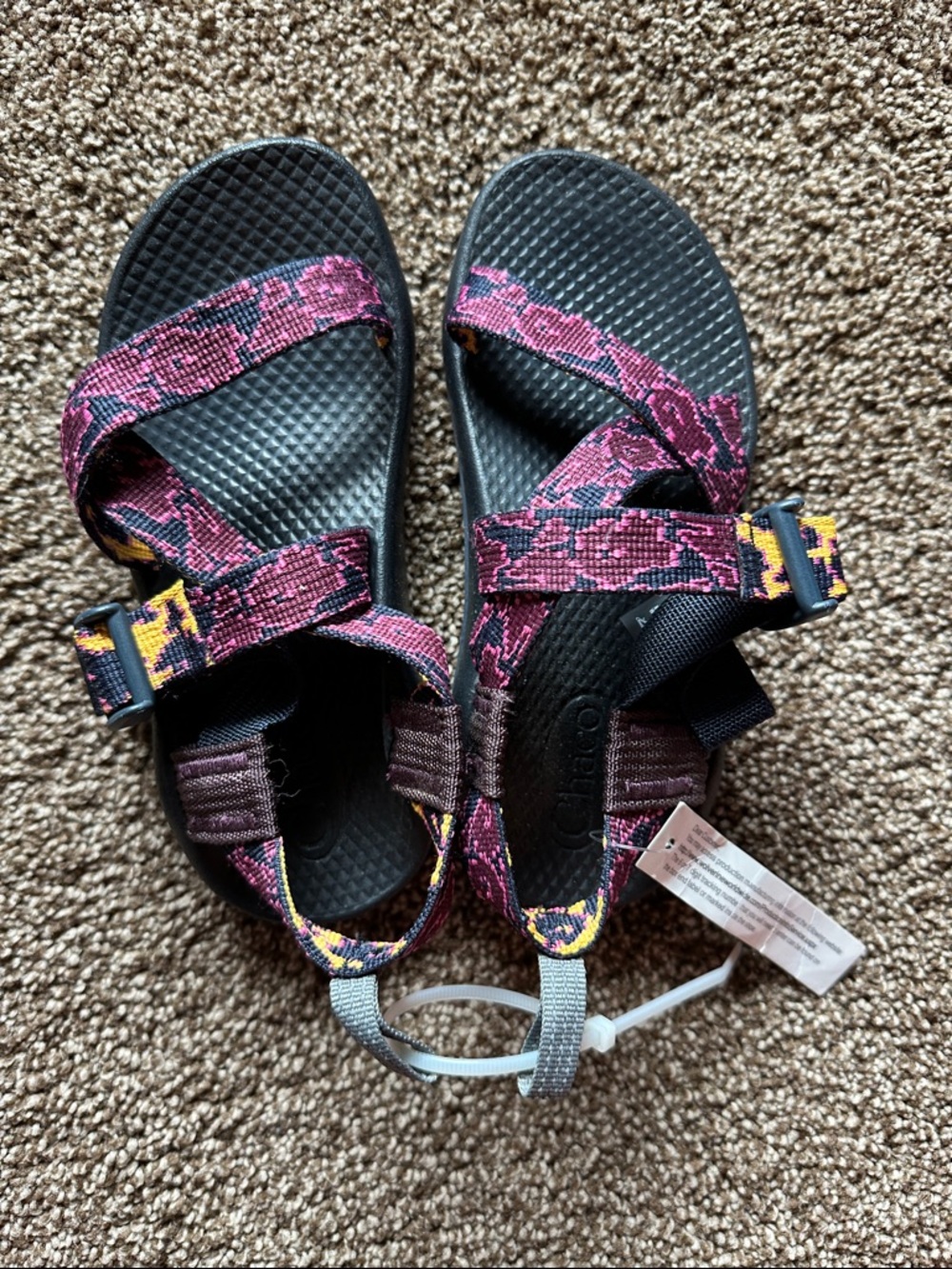 Chaco Kids Strappy Sandals in Black and Pink